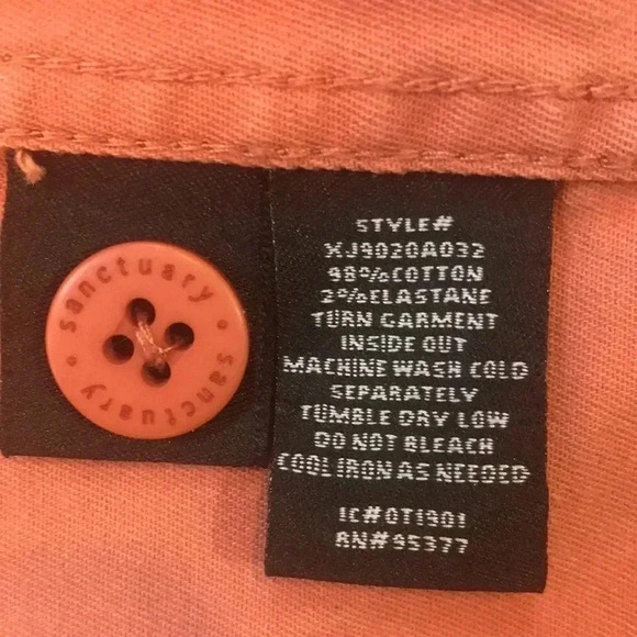 Sanctuary Cotton Utility Jacket w/button Front Oversized pockets Size Large - Picture 8 of 9